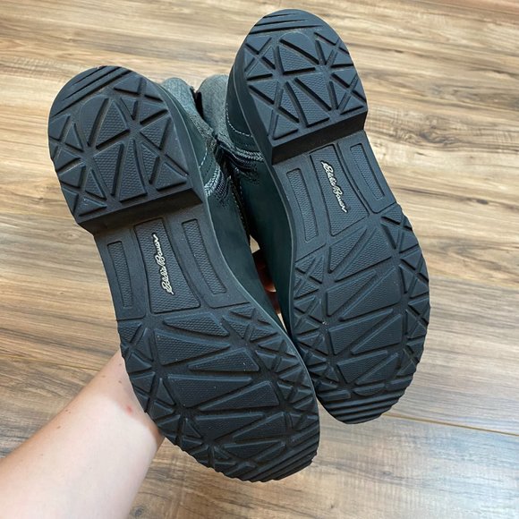 Eddie Bauer Tall Riding Boots Herringbone Accent Women's 9 Color Black/Gray - Picture 8 of 11